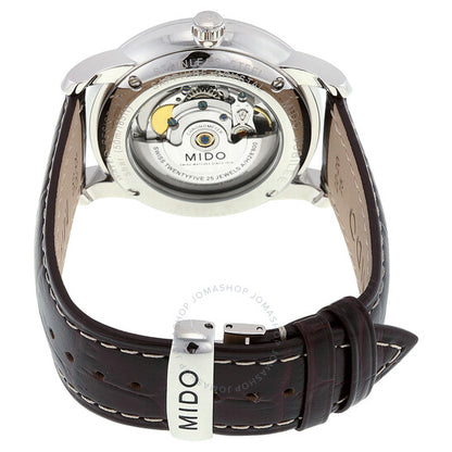 Mido, Baroncelli Automatic White Dial Brown Leather Men's Watch