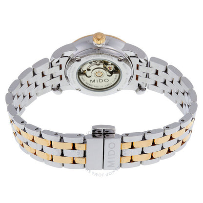 ميدو، ساعة بارونشيلي أوتوماتيكية بمينا أبيض وثنائية اللون للسيدات