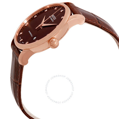 ميدو، ساعة بارونشيلي II أوتوماتيكية مرصعة بالألماس للرجال M8600.3.64.8