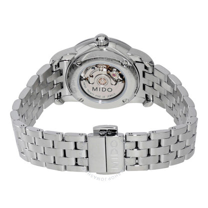 ساعة ميدو بارونشيلي II أوتوماتيكية للسيدات بمينا فضي