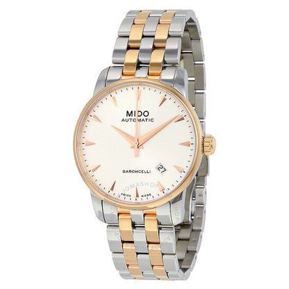 Mido, Baroncelli II Automatic Silver Dial Two-tone Men's Watch