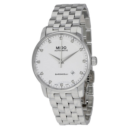 Mido, Baroncelli II Automatic White Dial Diamond Men's Watch