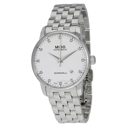 Mido, Baroncelli II Automatic White Dial Diamond Men's Watch