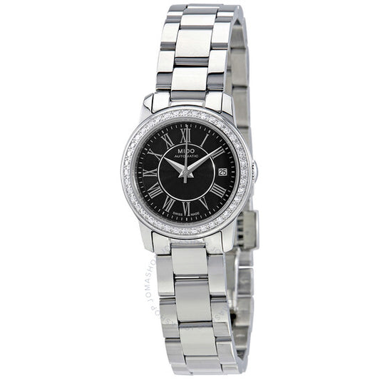 Mido, Baroncelli III Automatic Diamond Black Dial Ladies Watch