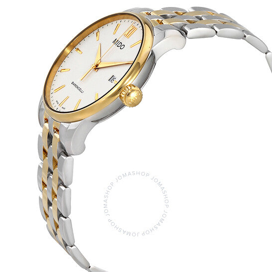 Mido, Baroncelli White Dial Two-tone Men's Watch