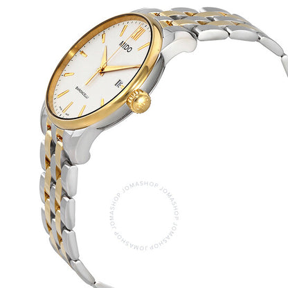 Mido, Baroncelli White Dial Two-tone Men's Watch