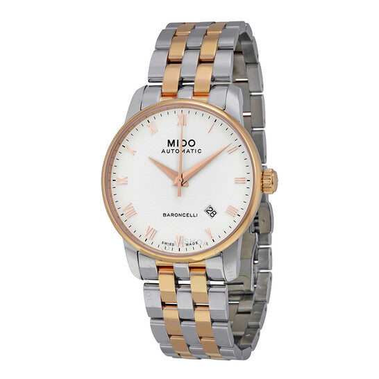 Mido, Baroncelli Automatic White Dial Two-tone Men's Watch