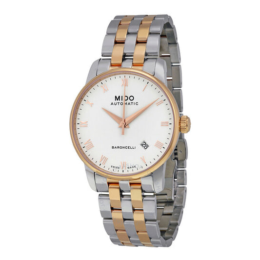Mido, Baroncelli Automatic White Dial Two-tone Men's Watch