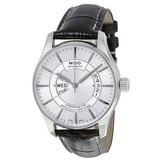 Mido, Belluna Automatic Silver Dial Brown Leather Men's Watch