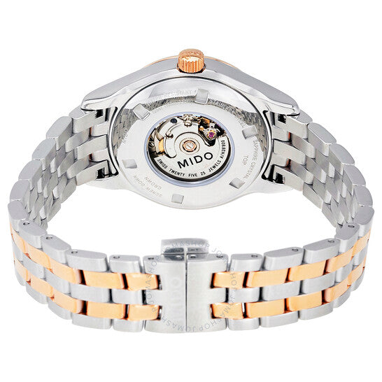 ميدو، ساعة بيلونا أوتوماتيكية للسيدات بمينا فضي