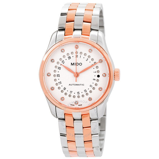 Mido, Belluna II Automatic Silver Dial Two-Tone Ladies Watch