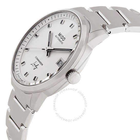 ميدو، ساعة كوماندر أوتوماتيكية للسيدات بمينا فضي