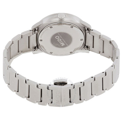 ميدو، ساعة كوماندر أوتوماتيكية للسيدات بمينا فضي