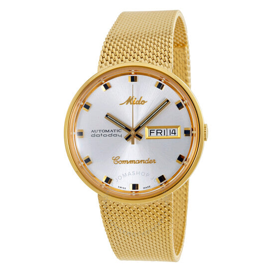 Mido, Commander I Automatic Silver Dial Gold-tone Men's Watch