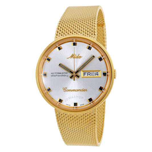 Mido, Commander I Automatic Silver Dial Gold-tone Men's Watch