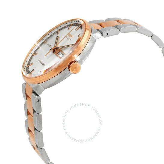 ساعة ميدو كوماندر 2 أوتوماتيكية للرجال بمينا فضي