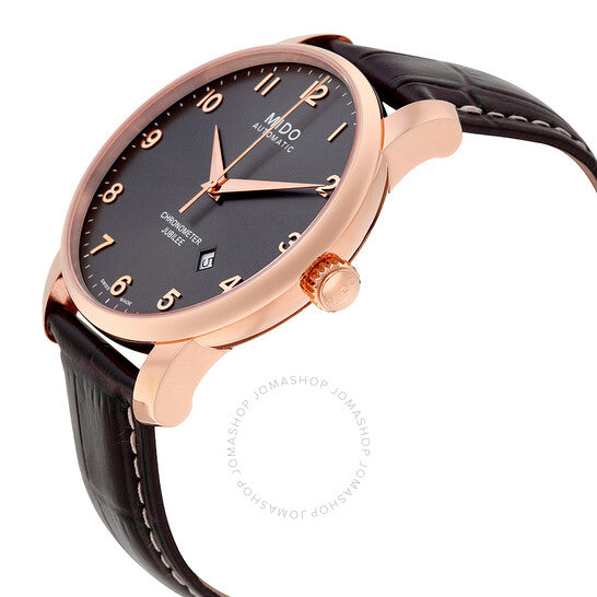 Mido, Jubilee Automatic Black Dial Brown Leather Men's Watch