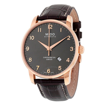 Mido, Jubilee Automatic Black Dial Brown Leather Men's Watch