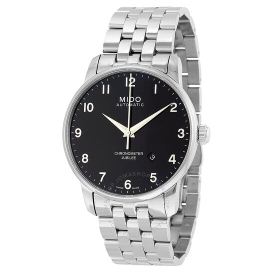 Mido, Jubilee Automatic Black Dial Stainless Steel Men's Watch