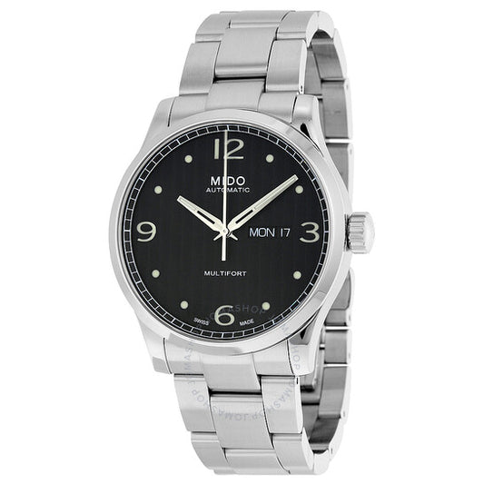 Mido, Multifort Automatic Black Dial Stainless Steel Men's Watch