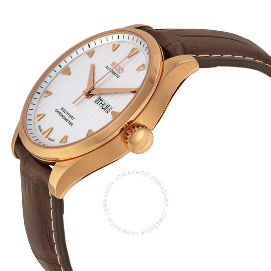 ساعة ميدو مولتي فورت أوتوماتيكية للرجال بمينا فضي