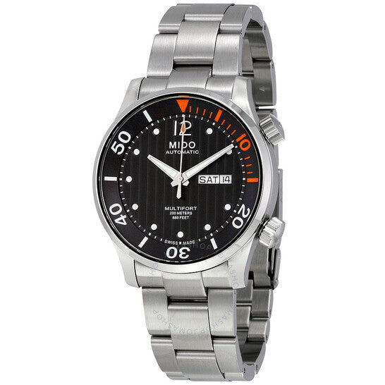 Mido, Multifort Black Dial Stainless Steel Men's Watch