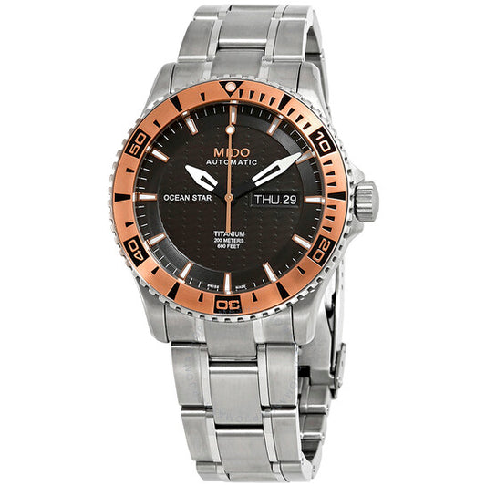 Mido, Ocean Star Captain Iv Black Dial Titanium Automatic Men's Watch M011.430.54.061.02