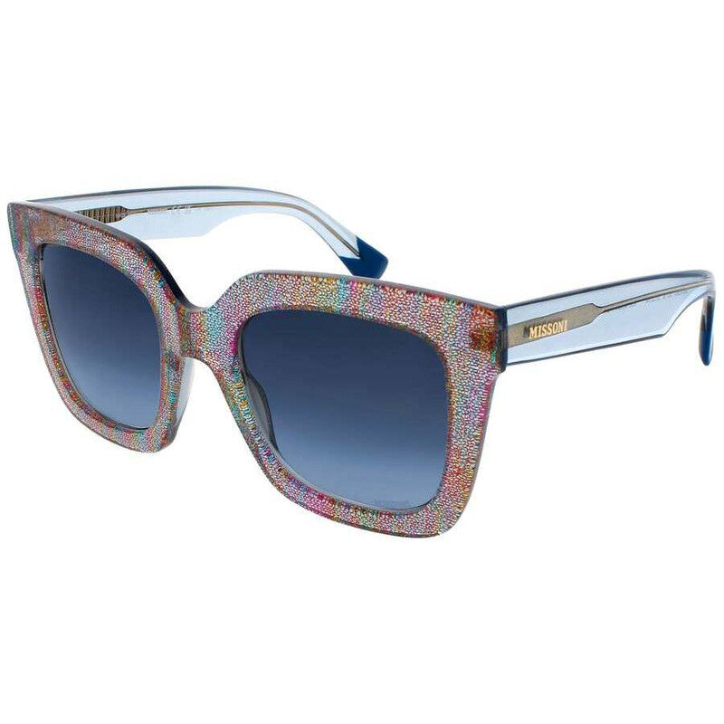 Ladies Blue Rectangular Sunglasses