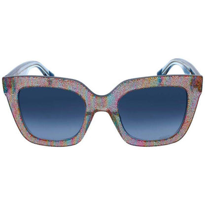 Ladies Blue Rectangular Sunglasses