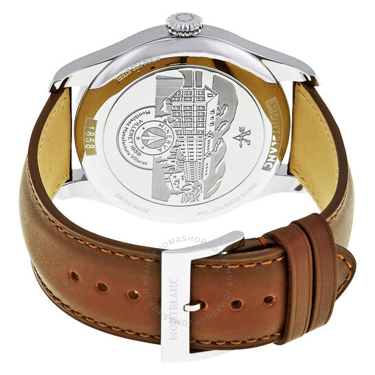 ساعة مونت بلانك 1858 أوتوماتيكية للرجال بمينا أسود