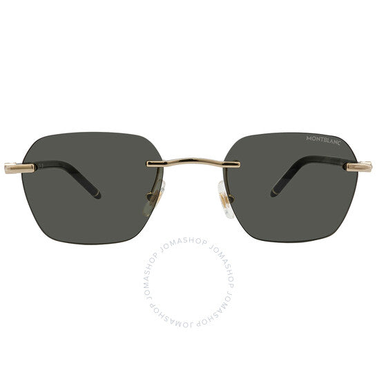 نظارة شمسية مون بلان للرجال، رمادية داكنة، بتصميم هندسي