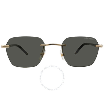 نظارة شمسية مون بلان للرجال، رمادية داكنة، بتصميم هندسي