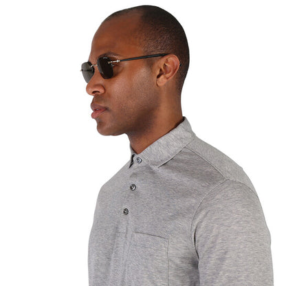 نظارة شمسية مون بلان للرجال، رمادية داكنة، بتصميم هندسي