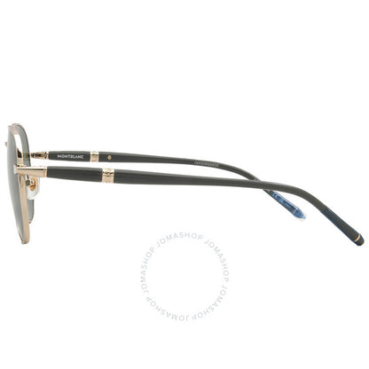 نظارة شمسية رجالية من مونت بلانك، لون أخضر بايلوت