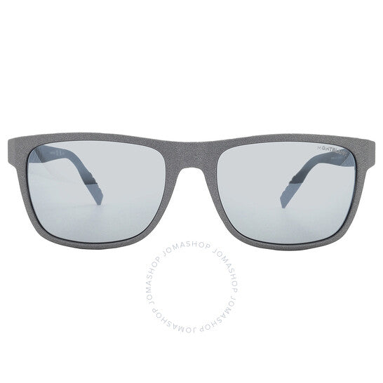 نظارة شمسية مون بلان، فضية فلاش مربعة للرجال