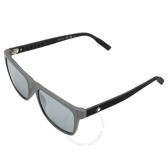 نظارة شمسية مون بلان، فضية فلاش مربعة للرجال