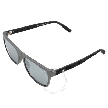 نظارة شمسية مون بلان، فضية فلاش مربعة للرجال