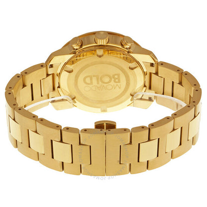 Movado, Bold Champagne Dial Yellow Gold Ion-plated Men's Watch