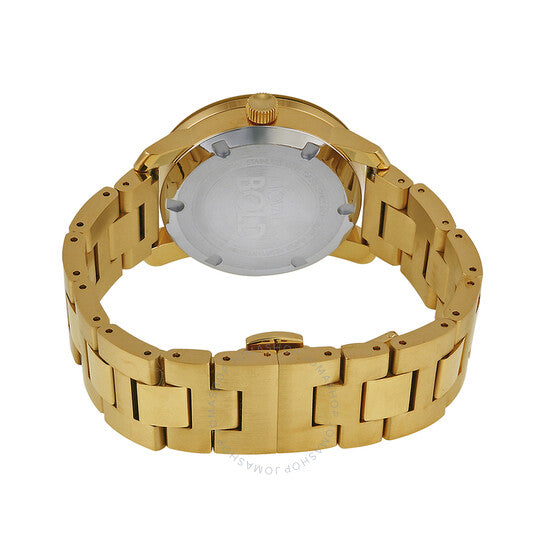Movado, Bold Champagne Dial Yellow Gold Ion-pated Ladies Watch