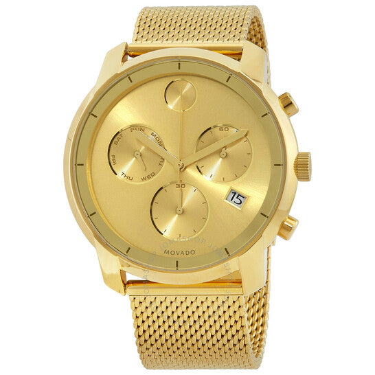 Movado, Bold Chronograph Gold Dial Men's Watch