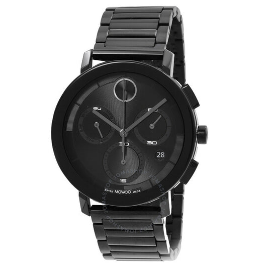 ساعة موفادو بولد إيفولوشن 2.0 كرونوغراف كوارتز للرجال بمينا أسود