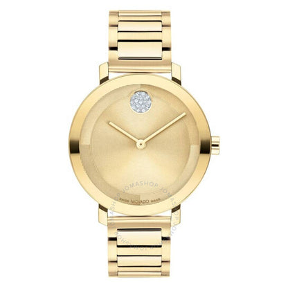 Movado, Bold Evolution 2.0 Quartz Gold Dial Ladies Watch