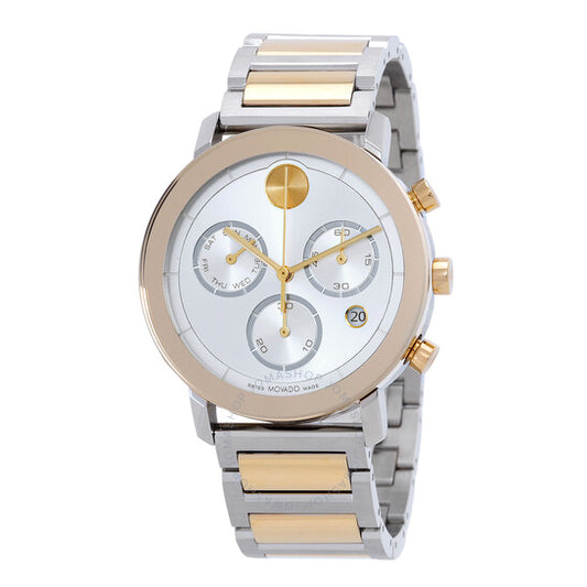 Movado, Bold Evolution Chronograph Quartz Silver Dial Two-Tone Men's Watch