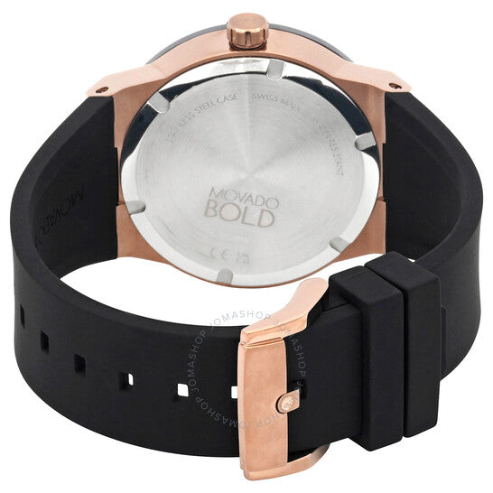 ساعة موفادو بولد فيوجن كوارتز للرجال بمينا أسود