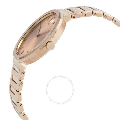 Movado, Bold Horizon Quartz Rose Gold Dial Ladies Watch