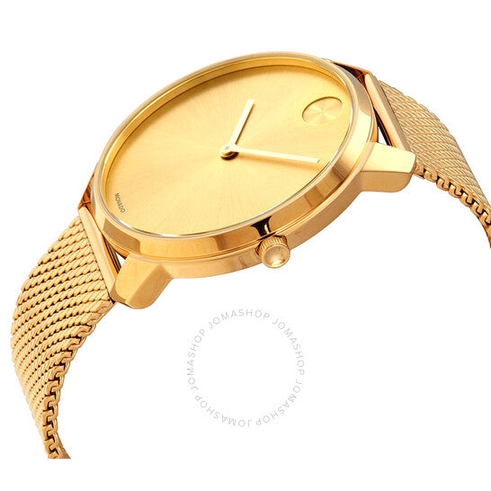 Movado, Bold Quartz Gold Dial Yellow Gold Ion-plated Men's Watch