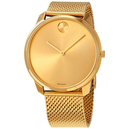 Movado, Bold Quartz Gold Dial Yellow Gold Ion-plated Men's Watch
