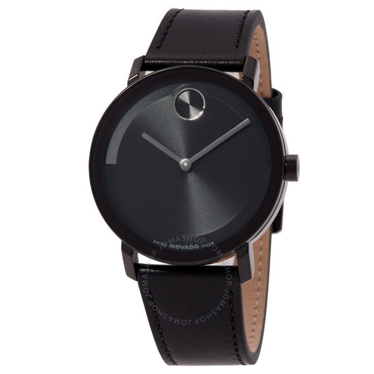 ساعة موفادو بولد كوارتز للرجال بمينا أسود