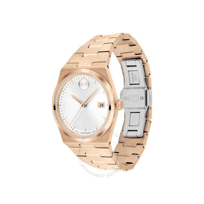 ساعة موفادو بولد كويست كوارتز للسيدات بمينا أبيض