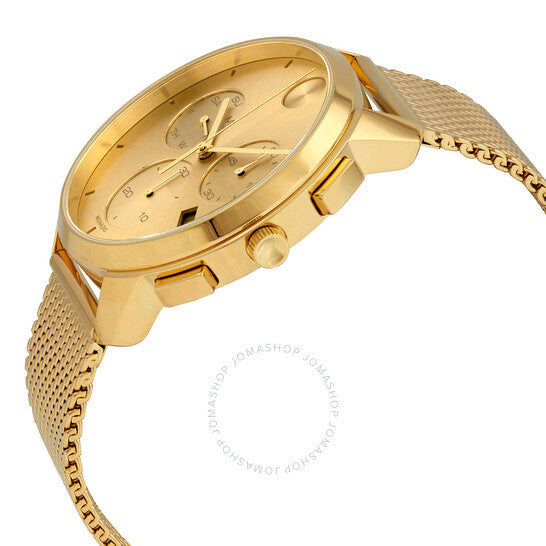 Movado, Bold Thin Chronograph Quartz Gold Dial Men's Watch